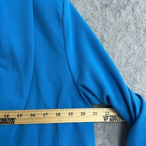 Dakota Blue Ladies' M Crepe Blazer Ruched Sleeves Open Front  L1178 - Picture 7 of 11